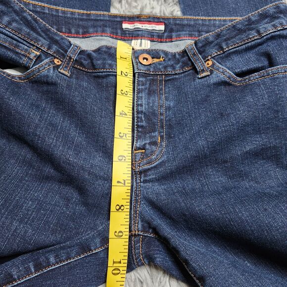 Tommy Hilfiger Jeans Womens Size 6 Regular 6R Skinny Fit Mid Rise Blue Dark Wash - Picture 7 of 12
